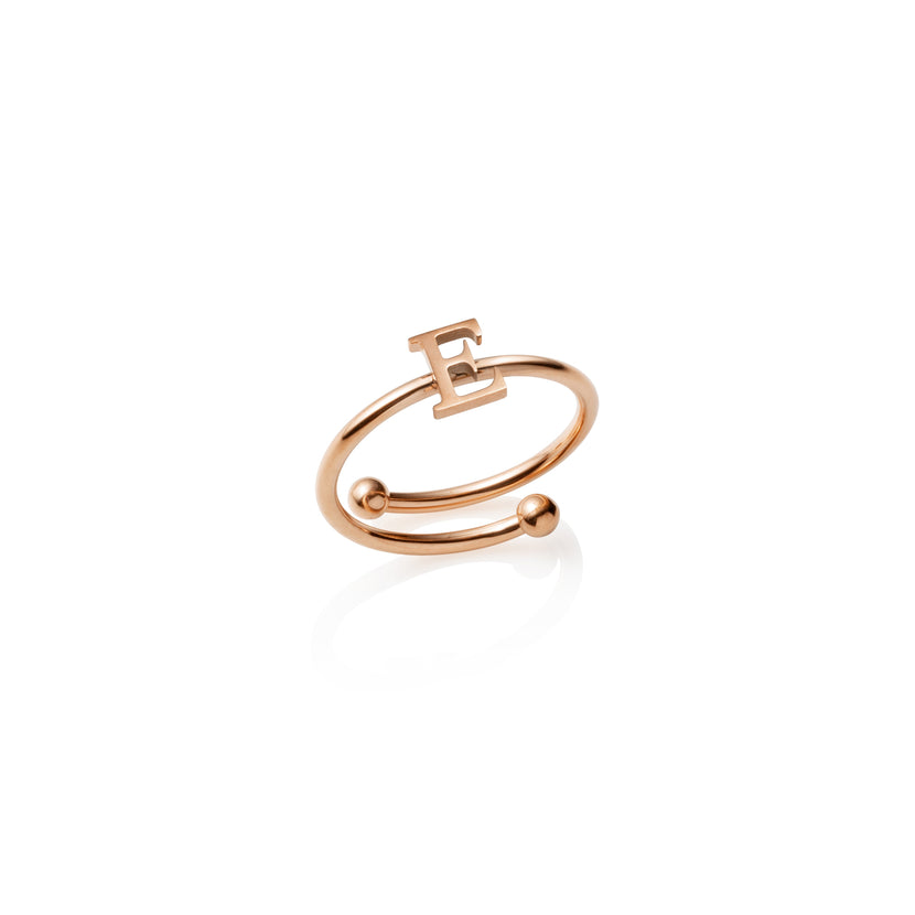 Letter Ring (Rose Gold)