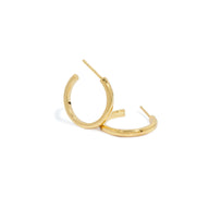 Sterling Silver Classic Hoop Earrings (Gold)