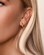 Sterling Silver Classic Hoop Earrings (Gold)