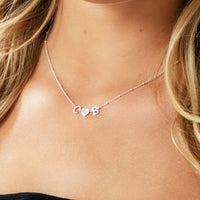 Sterling Silver Custom Initials Necklace (Silver)