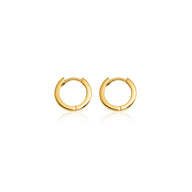 Sterling Silver Huggie Hoop Earrings (Gold)