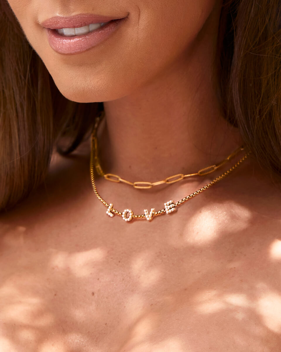 Abbottlyon Gold Choker Initial Necklace Abbott Lyon Individual