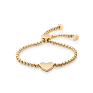 Initial Heart Bracelet (Gold)