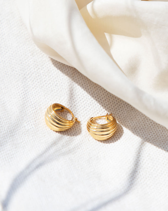 Ribbed Hoops (Gold)
