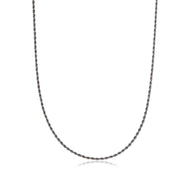 Rope Chain Necklace 20 in (Gun Silver)