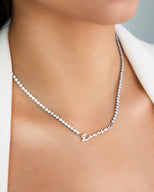 Signature Name Tennis Necklace (Silver)