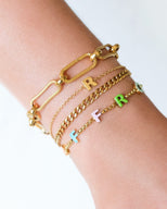 Custom Enamel Name Bracelet (Gold)