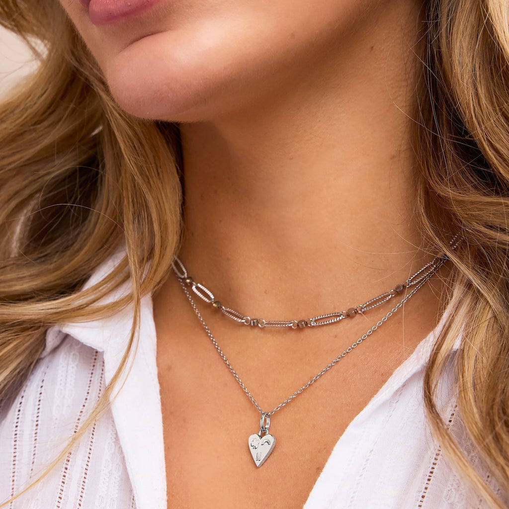 Silver Heart Pendant Necklaces