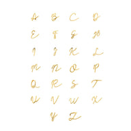 Made Mine Charms - Script Initial Charms (Gold)
