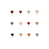 Made Mine Charms - Heart Birthstone Charms (Rose Gold)