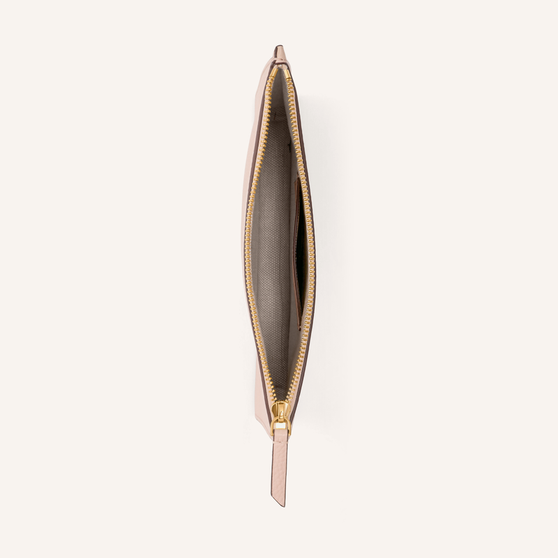 Leather Clutch Pouch (Blush)