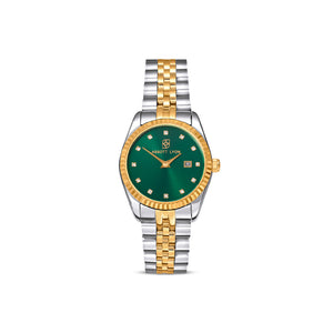 Mini Two Tone Emerald Link Belgravia 30 Watch