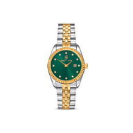 Mini Two Tone Emerald Link Belgravia 30 Watch