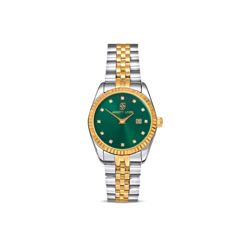 Mini Two Tone Emerald Link Belgravia 30 Watch
