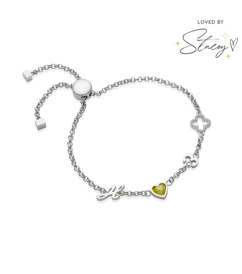 Womens Charm Bracelet Bangle Adjustable Silver Bracelets For Jewelry Gift |  eBay