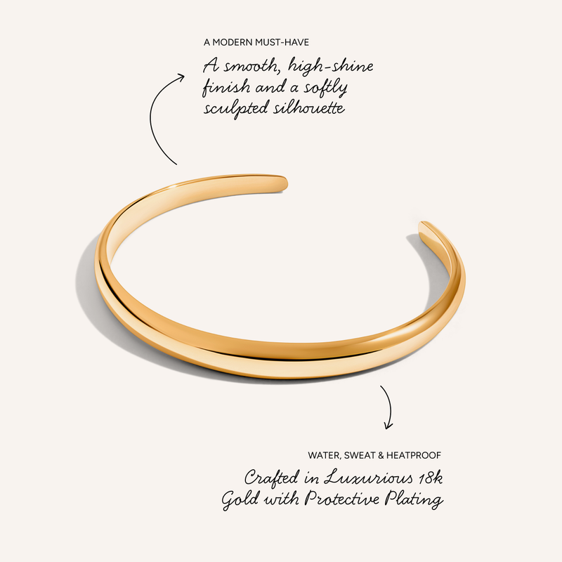Domed Bangle (Gold)