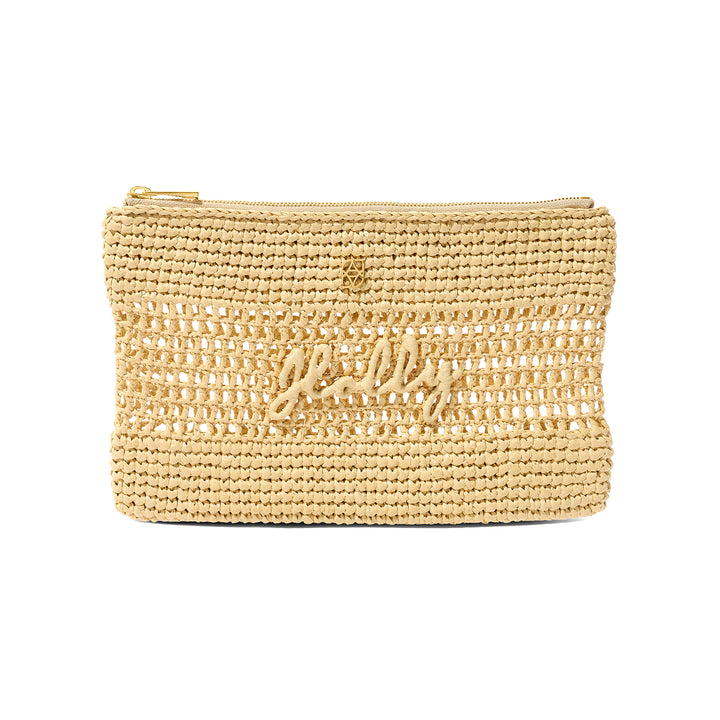 Personalised Raffia Pouch (Natural)