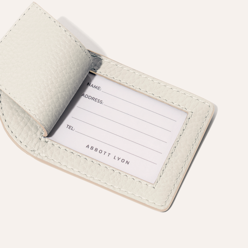Leather Luggage Tag (Ivory)