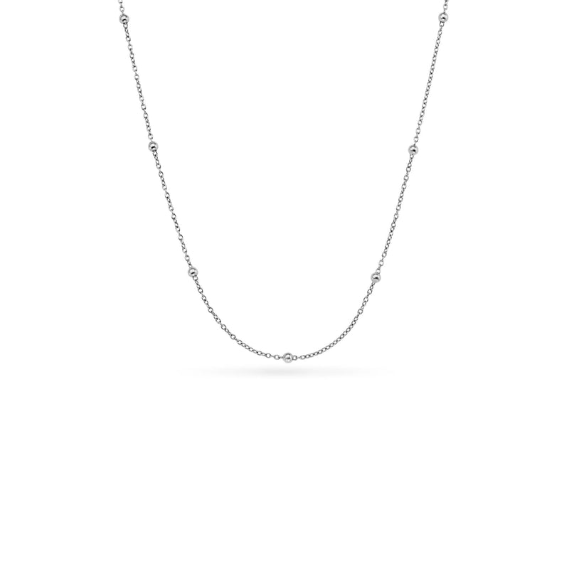 Layering Fine Chain Necklace 14-16 in (Silver) - Sterling Silver