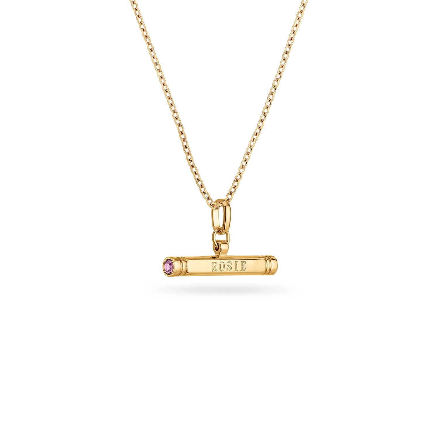 Custom Stamped T Bar Necklace