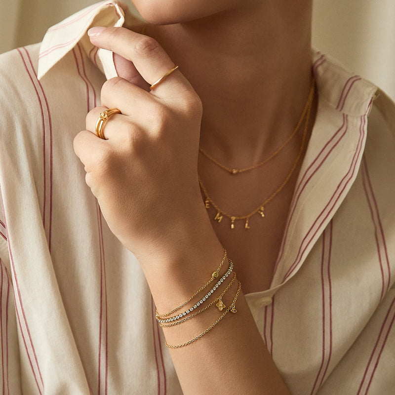 Fine Single Charm Bracelet (Gold)