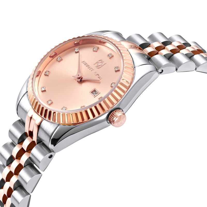 Mini Two Tone Blush Link Belgravia 30 Watch