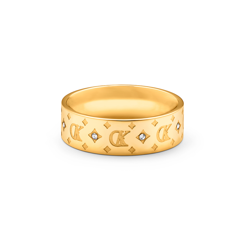 Own Way Statement Monogram Ring (Gold)