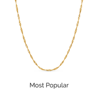 Layering Twisted Chain Necklace (Gold)