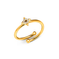Moon and Back Star Ring (Gold)