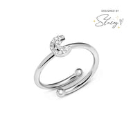 Moon and Back Moon Ring (Silver)
