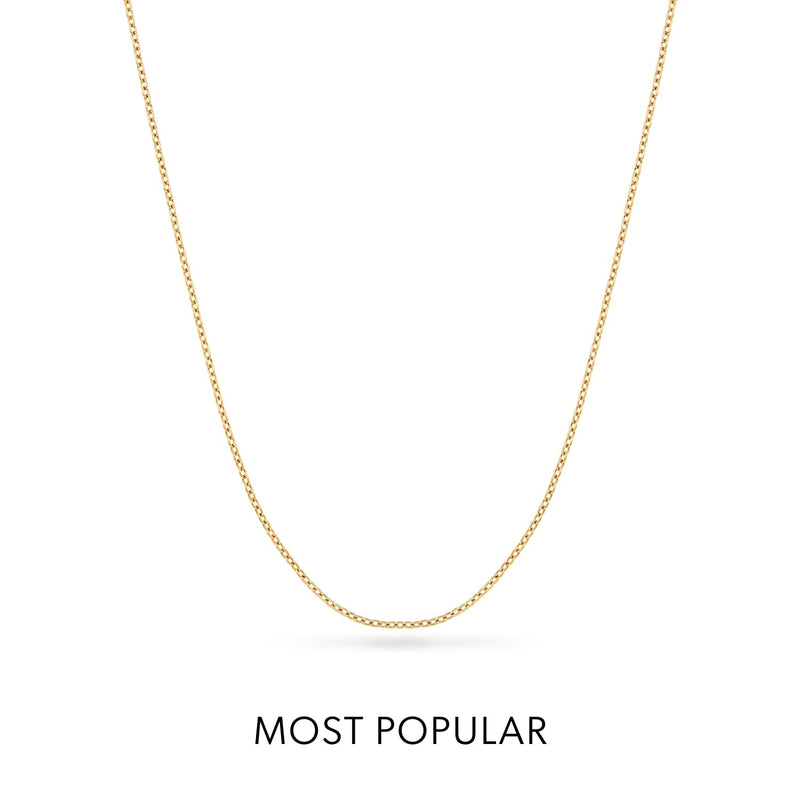 Layering Fine Chain Necklace 16-18 in (Gold)