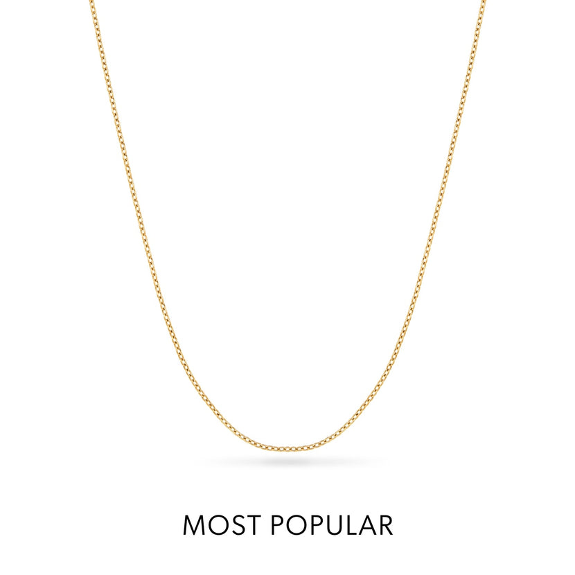 Figaro Chain Necklace (Gold)
