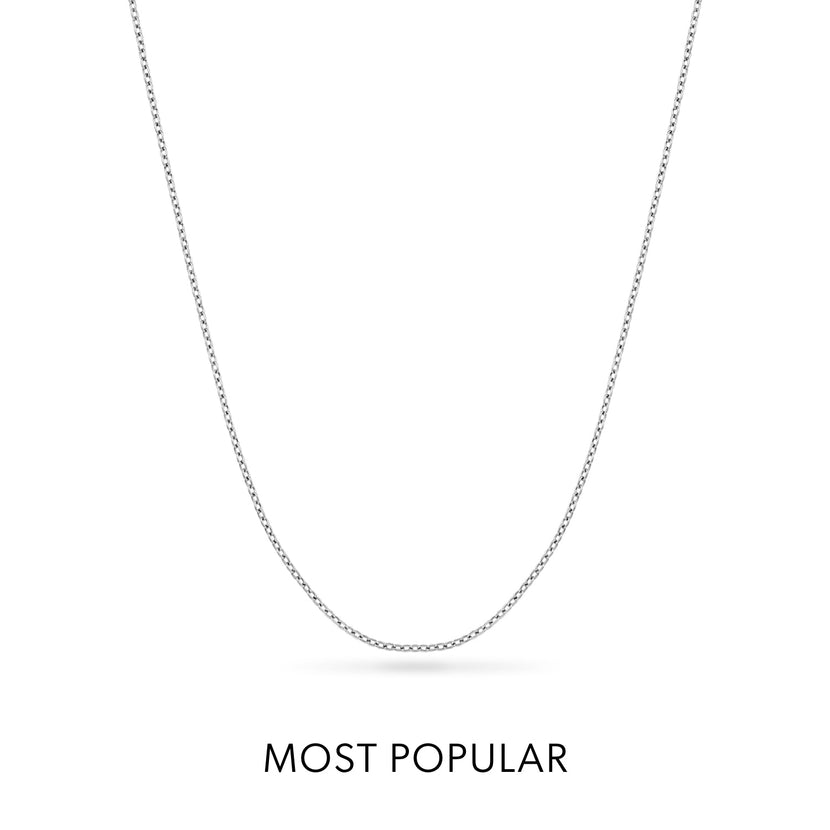 Layering Fine Chain Necklace 16-18 in (Silver) - Sterling Silver