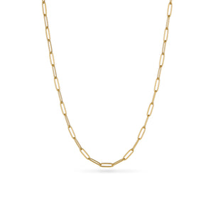 Paperclip Chain Necklace (Gold)