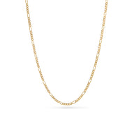 Small Figaro Chain Necklace (Gold)