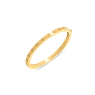 Crystal Heart Bangle (Gold)