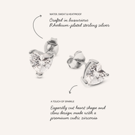 Heart Ring & Earrings (Silver)