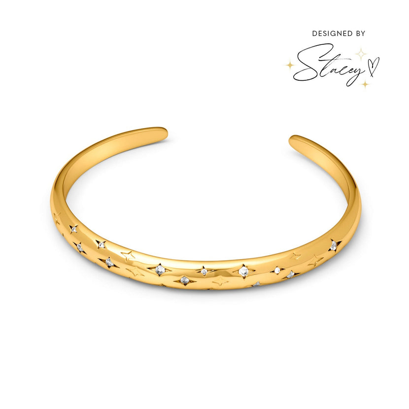 Moon and Back Bangle (Gold) - Worth £69