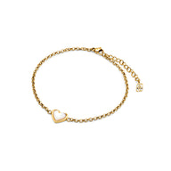 White Quartz Heart Bracelet (Gold) - Worth £69