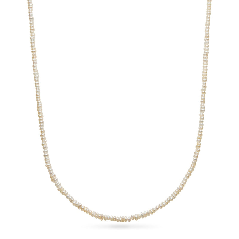 Layering Mini Pearl Beaded Chain Necklace (Gold)