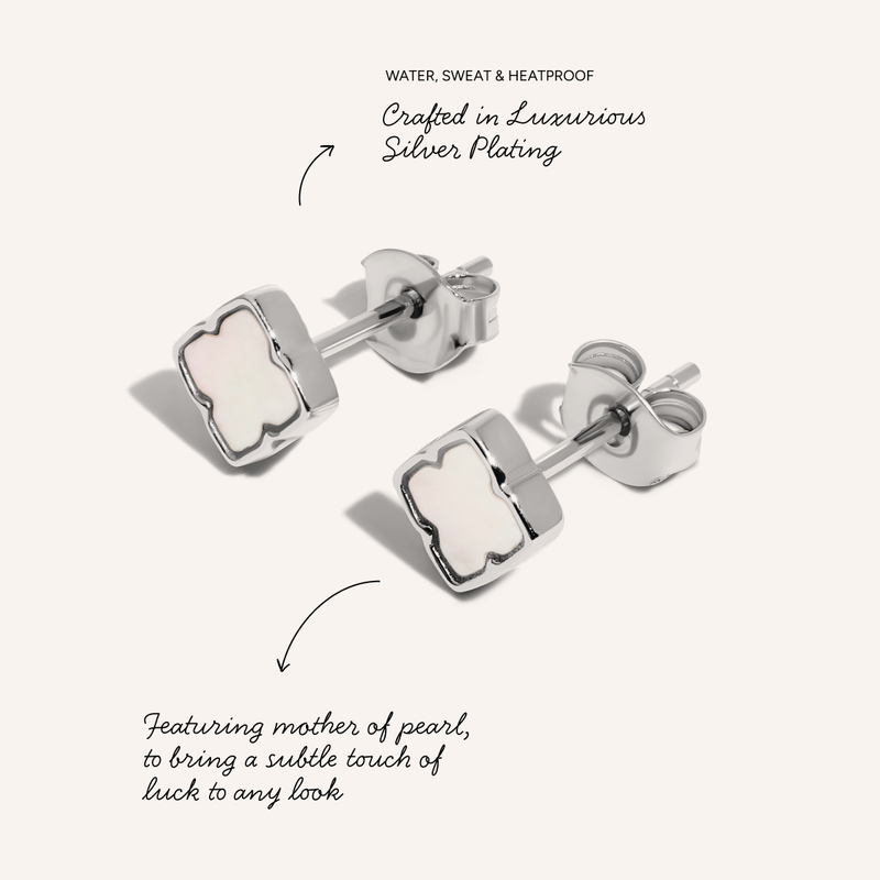 Fine Mini Pearl Clover Studs (Silver)