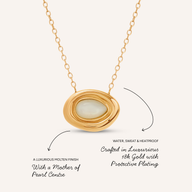 Pearl Molten Necklace (Gold)