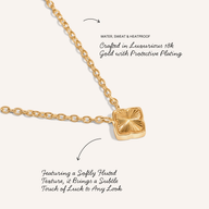 Fine Mini Fluted Clover Necklace (Gold)