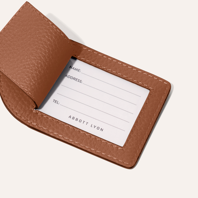 Leather Luggage Tag (Tan)