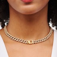 Gala Pavé Initial Choker (Gold)