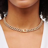 Gala Pavé Initial Choker (Gold)