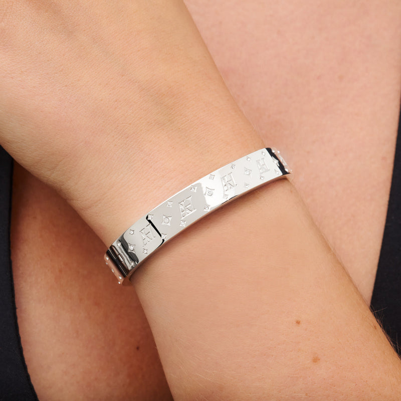 Own Way Monogram Bangle (Silver)