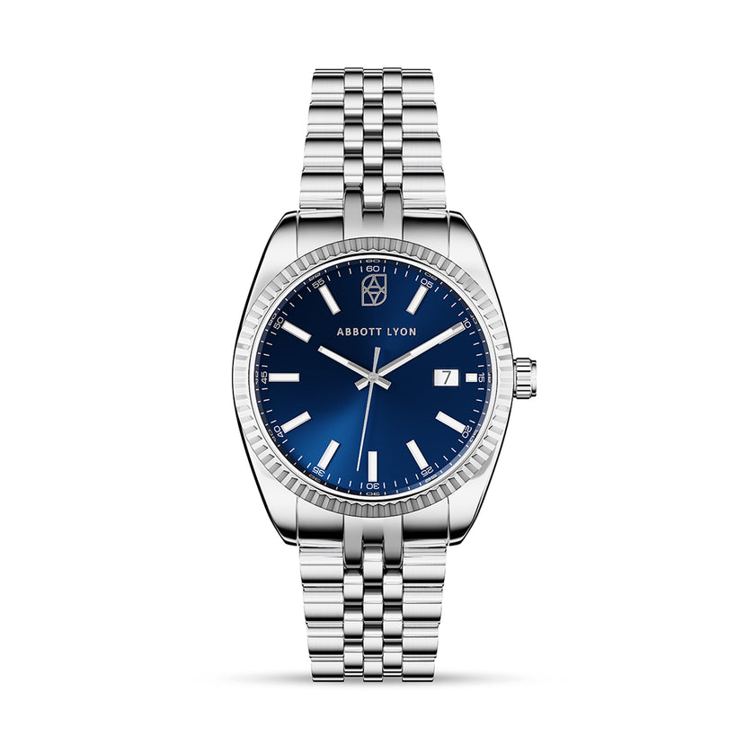 Belgravia 41 Blue Men's Watch (Silver)