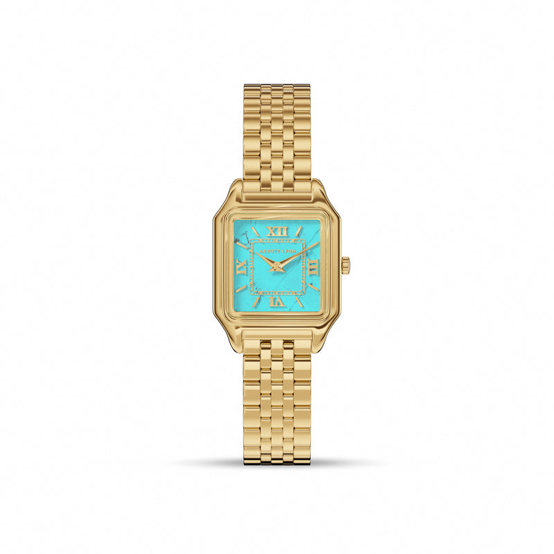 Essence 23mm Turquoise Watch (Gold)