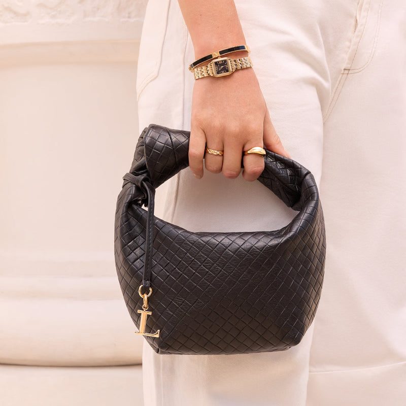 Vienna Mini Leather Bag (Black)